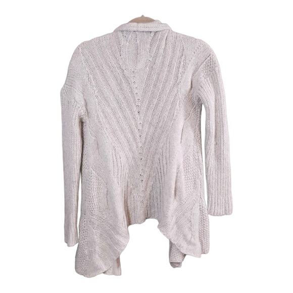 Eileen Fisher Airy Cascading Open Cable Cardigan Linen Mohair Women's XS - Picture 5 of 7